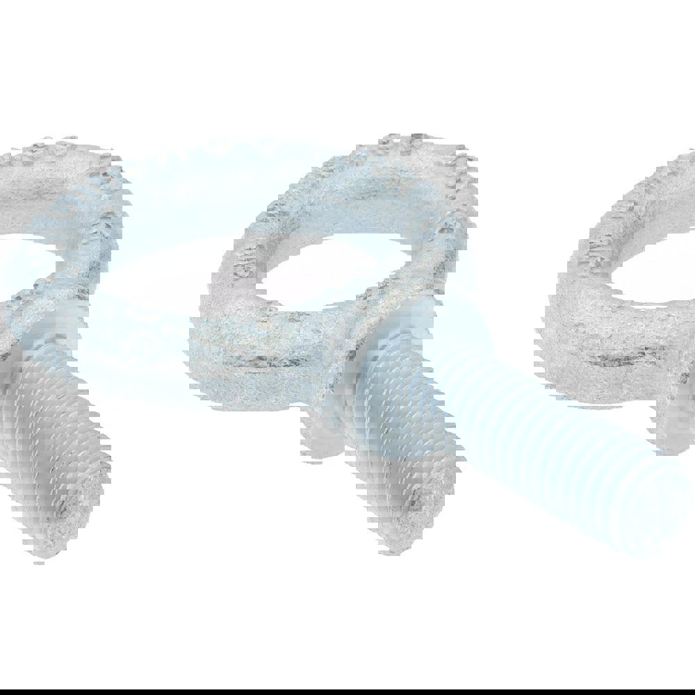 Fixed Lifting Eye Bolt: With Shoulder, 1,400 lb Capacity, 3/8-16 Thread, Grade C-1035 Forged Steel